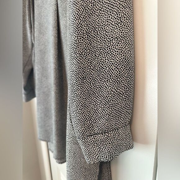 Anne Klein Popover Tunic Blouse - Black and White XXL - Picture 5 of 11